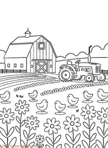 Spring free coloring pages
