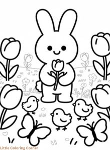 Spring free coloring pages