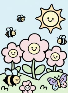 Spring free coloring pages 