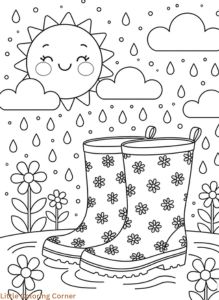 Spring free coloring pages